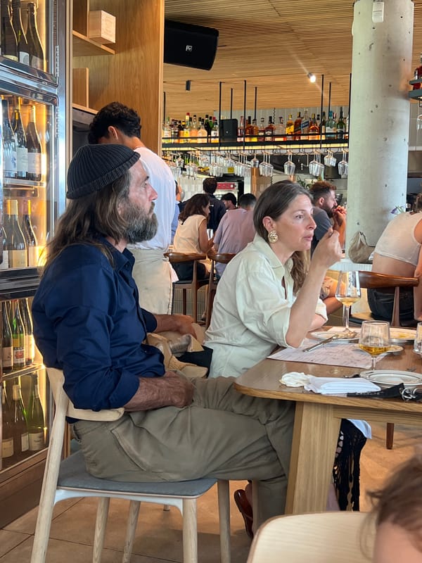 Family enjoys lunch at Tel Aviv restaurant