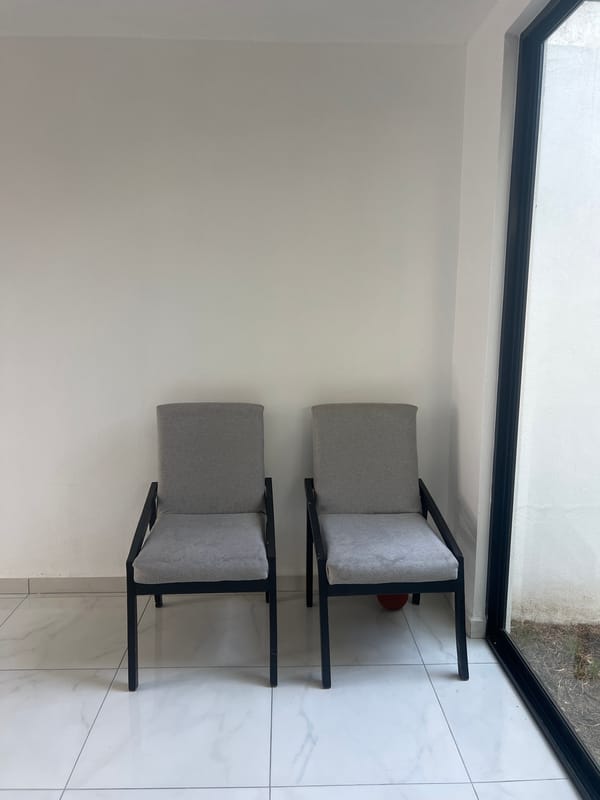 Contemporary chairs documented in modern Cholula interior space