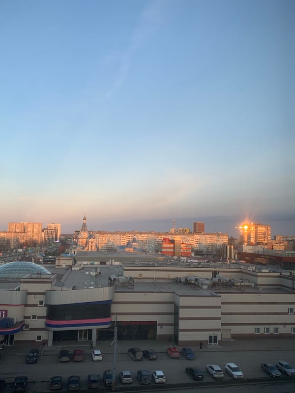 Afternoon cityscape views captured across Izhevsk, Russia