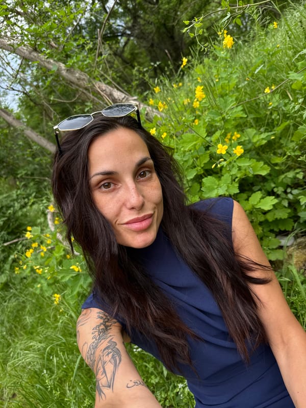 Woman takes selfies, snail spotted in Pleven, Bulgaria