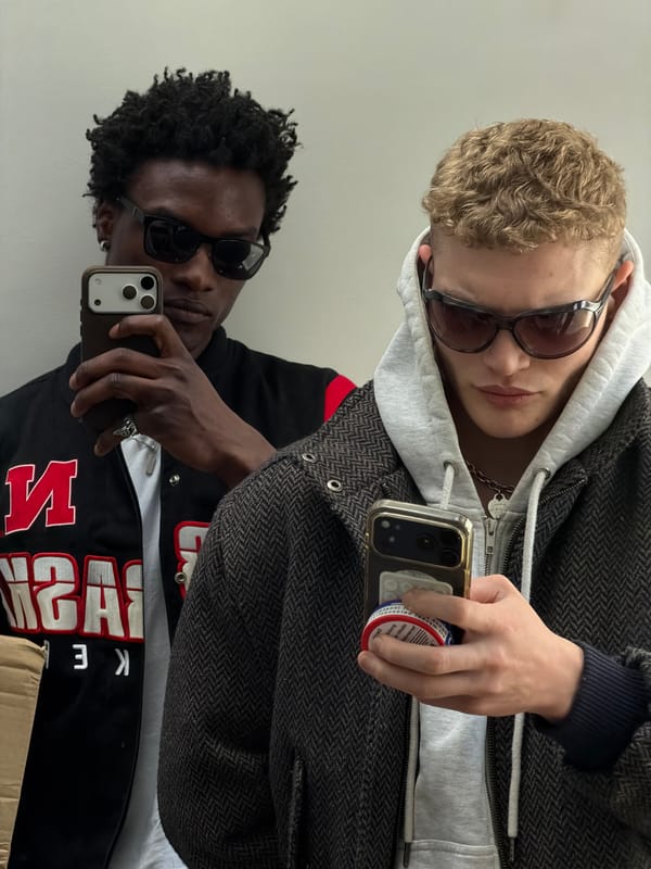 Two friends take mirror selfies, share meal in London apartment