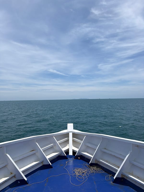 Morning boat journey documented near Ko Phangan, Thailand