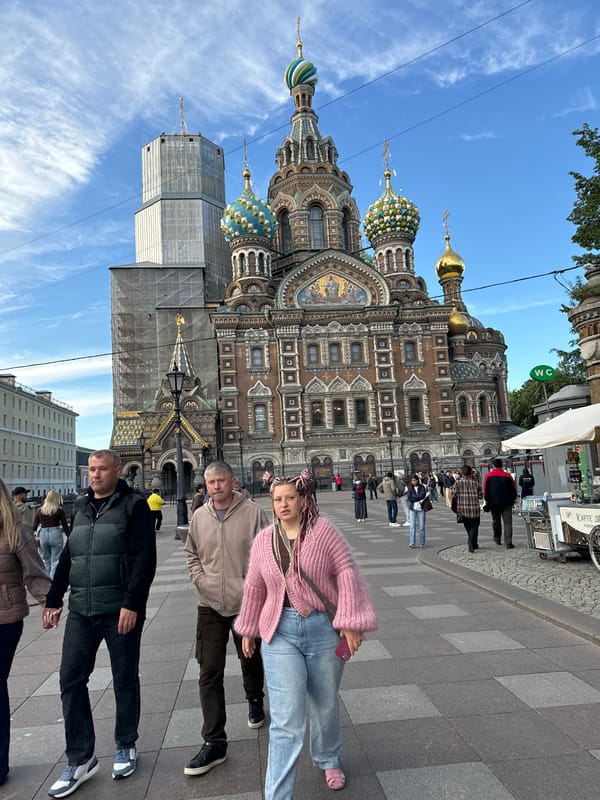 Summer afternoon around Spilled Blood Cathedral and Saint Petersburg's canals