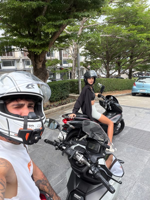 Two people captured in selfie photograph in Chalong, Thailand