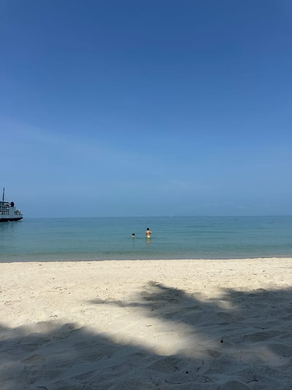 Early morning beach scene captured in Ko Samui, Thailand