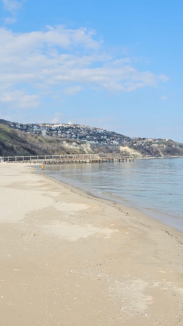 Person with red object observed at Bulgarian Black Sea beach