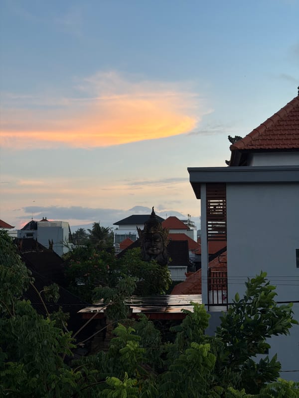 Evening twilight captured in Mengwi Indonesia after rain shower