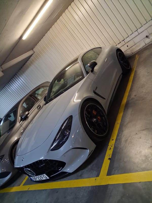 Mercedes-AMG GT spotted in Lisbon parking garage