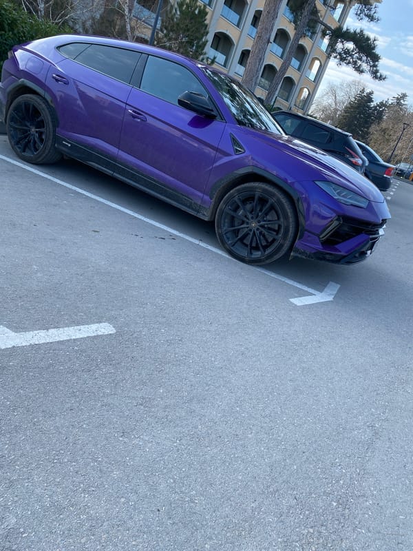 Purple Lamborghini Urus spotted parked in Varna Bulgaria