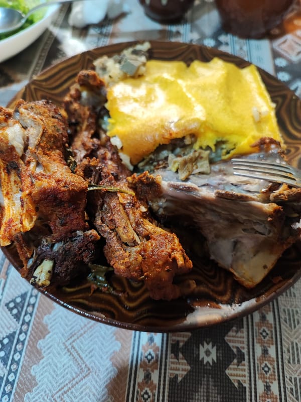 Traditional meal documented in Bulgarian village setting