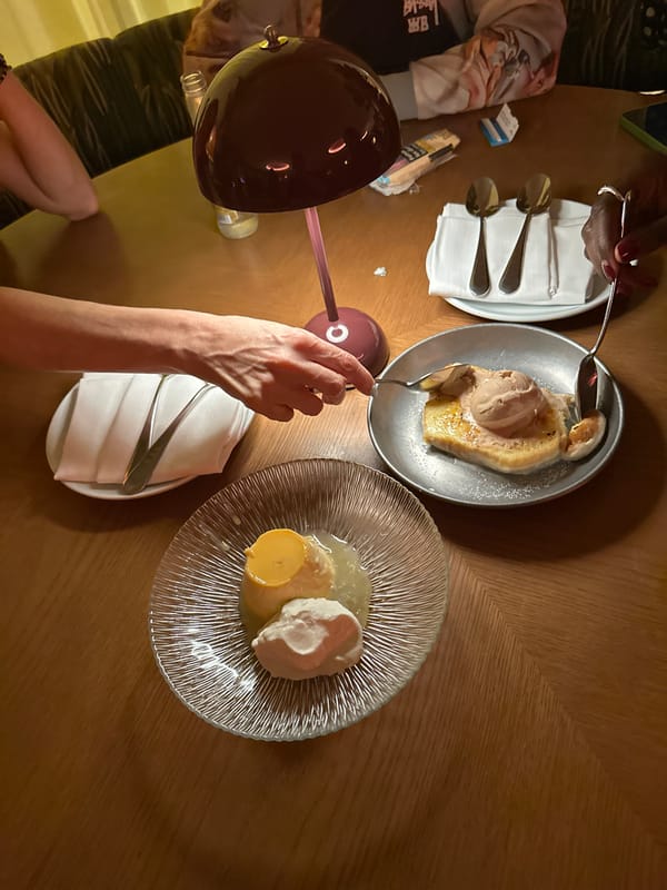 Evening dessert service documented at Ibiza restaurant