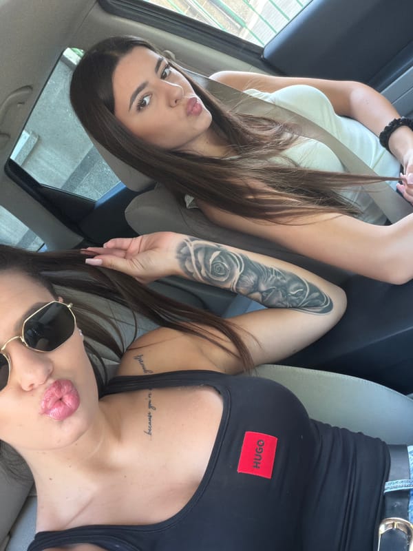 Car selfie session in Plovdiv on a sunny afternoon