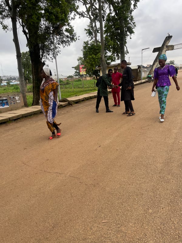 Everyday street life in Rafin Par on a rainy morning