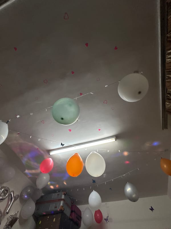 22nd birthday party celebrated with balloons in Zhongtun, China