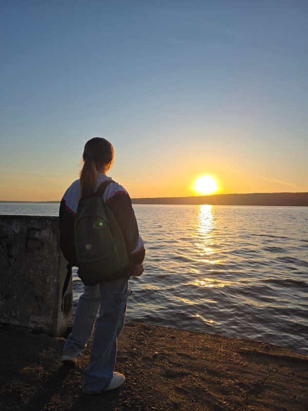 Evening fishing and wildlife observed at Chaikovsky waterfront