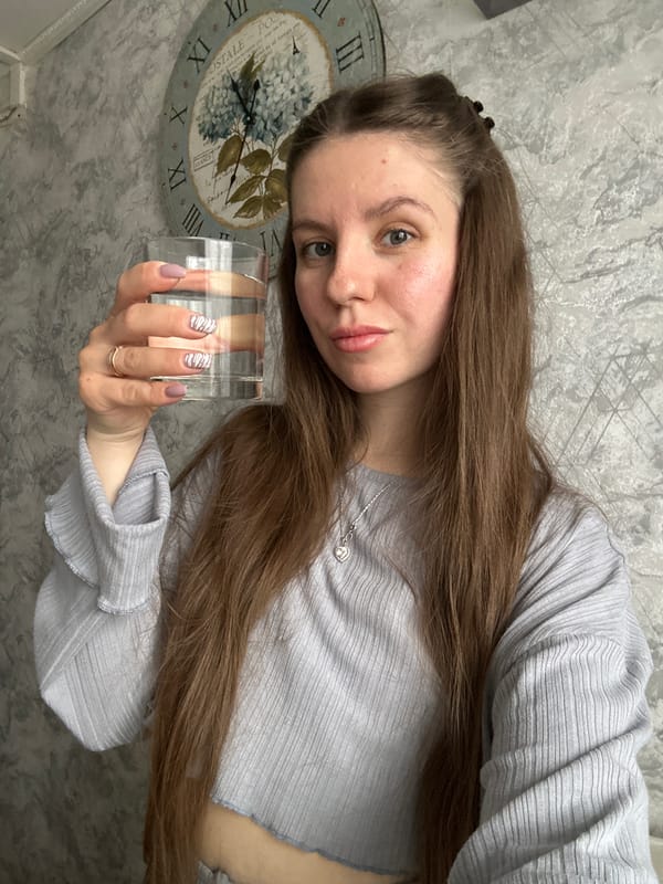 Woman's morning bathroom routine captured in Klin, Russia