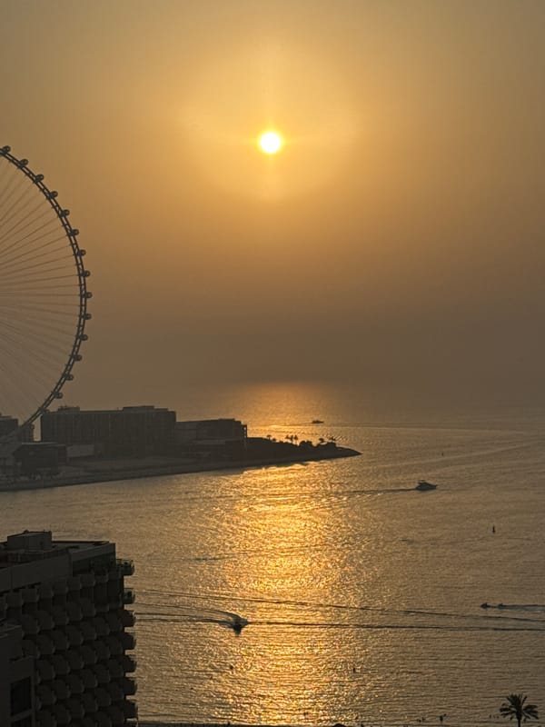 Sunset stroll around Bluewaters Island and JBR, Dubai