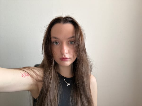 Woman takes morning selfies in Kragujevac, Serbia