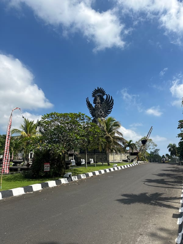 Tourist captures Garuda Wisnu Kencana statue in Bali