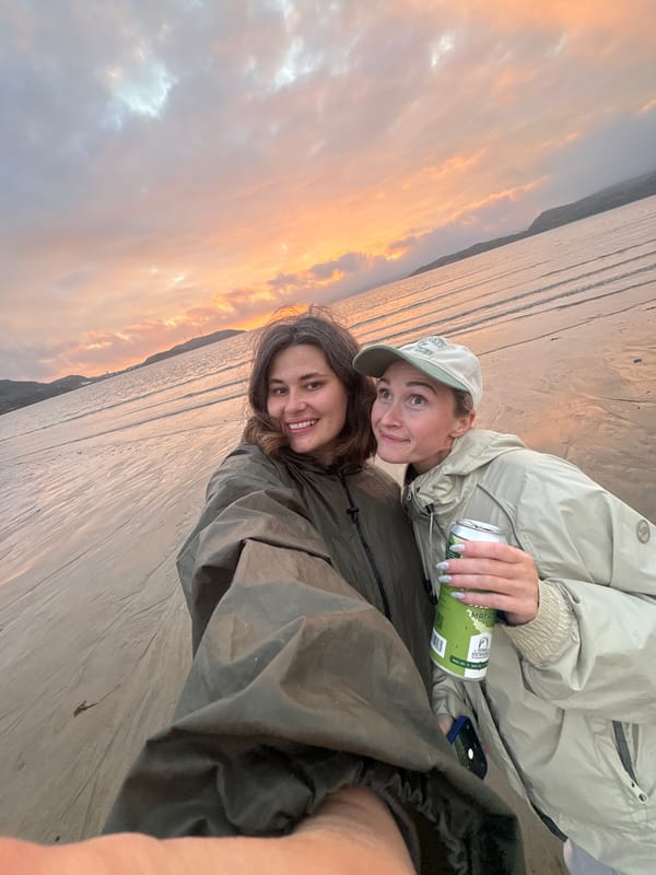 Sunset on the Barents Sea coast at Teriberka