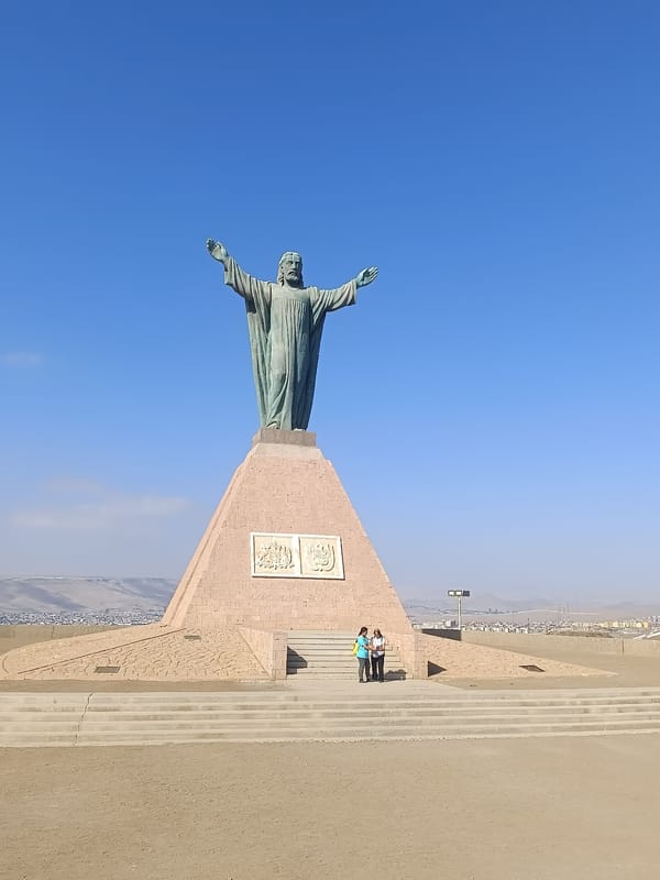 Tourist documents Arica monuments and coastal views in Chile