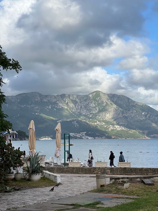 Everyday moments captured across Budva's terraces and beaches