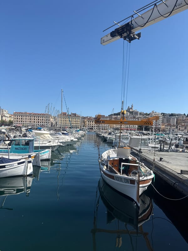 Harbor witnesses document routine marina operations including boat crane lift