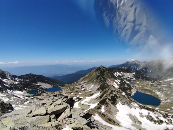Clear-day views across Pirin's rocky alpine ridgeline near Bansko