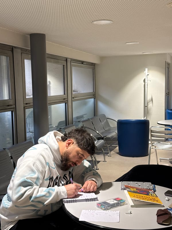 Man documented across Strasbourg locations cooking and visiting libraries