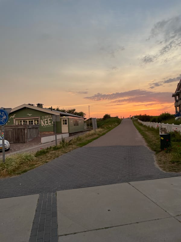 Sunset stroll through Callantsoog, dunes to Dutch farmhouses