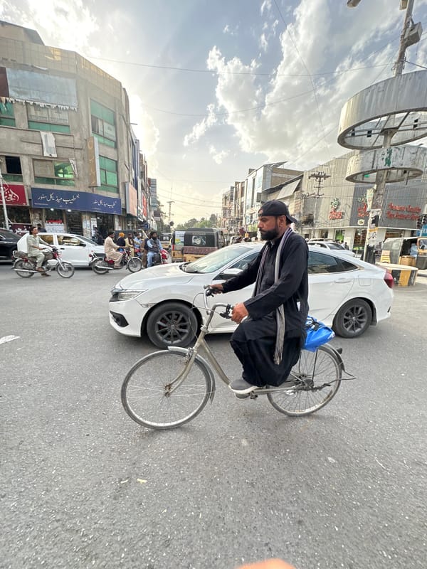 Daily street life documented across Quetta City during midday hour