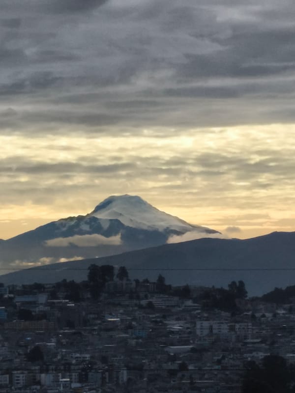 Quito resident captures daytime view of snow-capped Cotopaxi volcano