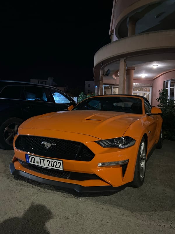 Orange sports car with German plates spotted in Bar, Montenegro