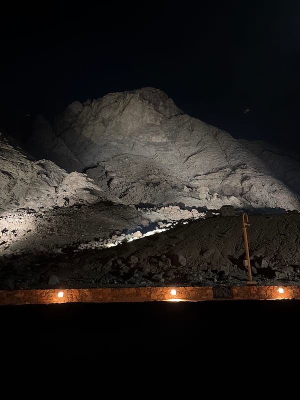 Nighttime scenes documented across Saint Catherine, Egypt