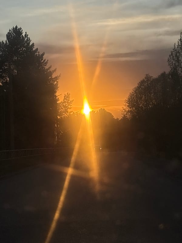 Sunset captured near Chaikovsky, Russia on May 14