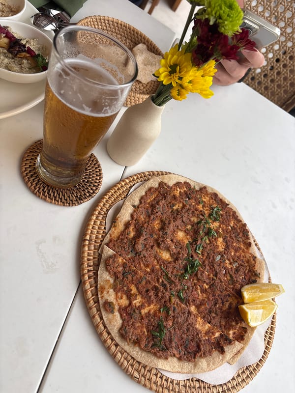 Middle Eastern meal documented at Mengwi restaurant morning dining