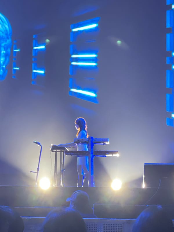 Band POTRET performs live concert in Salembaran, Indonesia