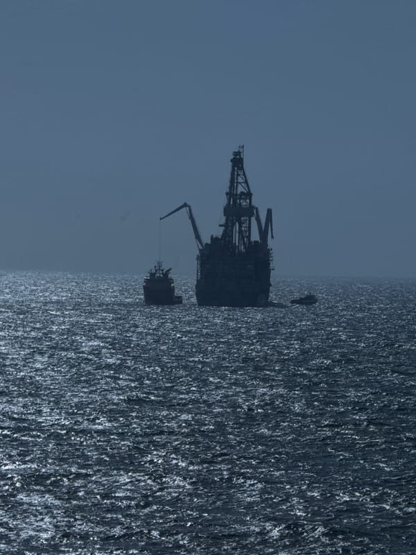Offshore oil rig operations documented in Louisiana waters
