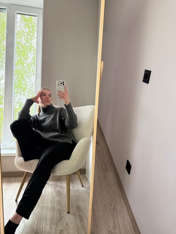 Woman Takes Multiple Mirror Selfies in Dreiliņi Home