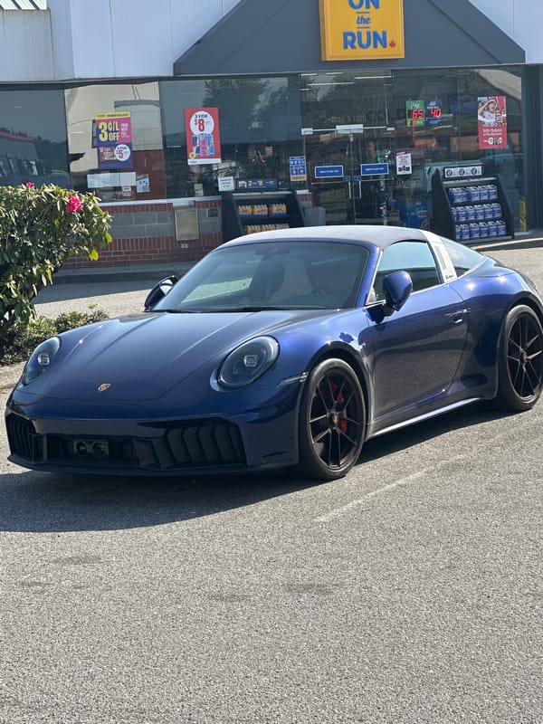 Blue Porsche spotted at Port Coquitlam convenience store