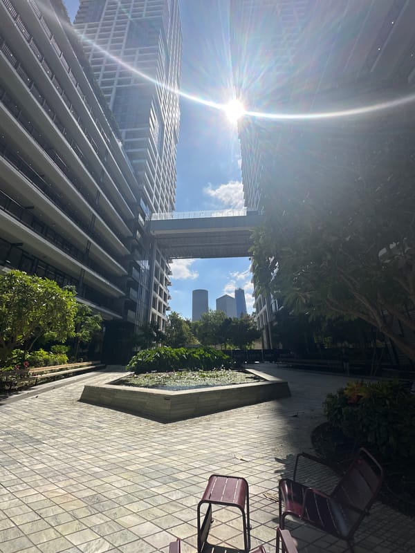 Tel Aviv financial district streets and towers on a quiet morning