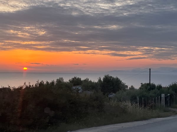 Sunset observed over sea in Sithonia, Greece