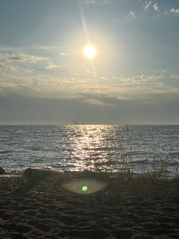 Quiet afternoon at the shores of Lake Borovoe, Russia