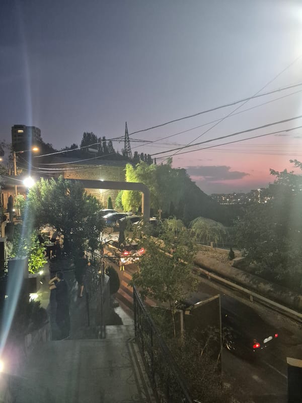 Dusk visit to a Yerevan church complex with khachkars and cemetery
