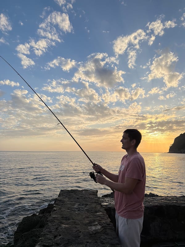 Coastal fishing and dining captured in Petrovac, Montenegro