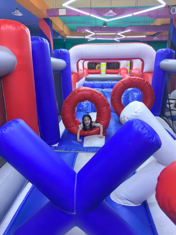 Evening in Fergana: playground, mall, and rainy streets