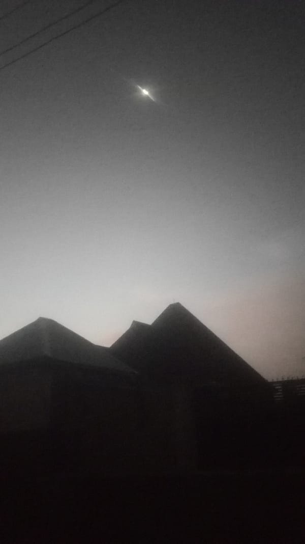 Dawn urban silhouettes photographed in grayscale