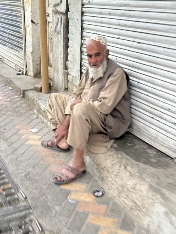 Elderly man observed in traditional dress around Quetta City