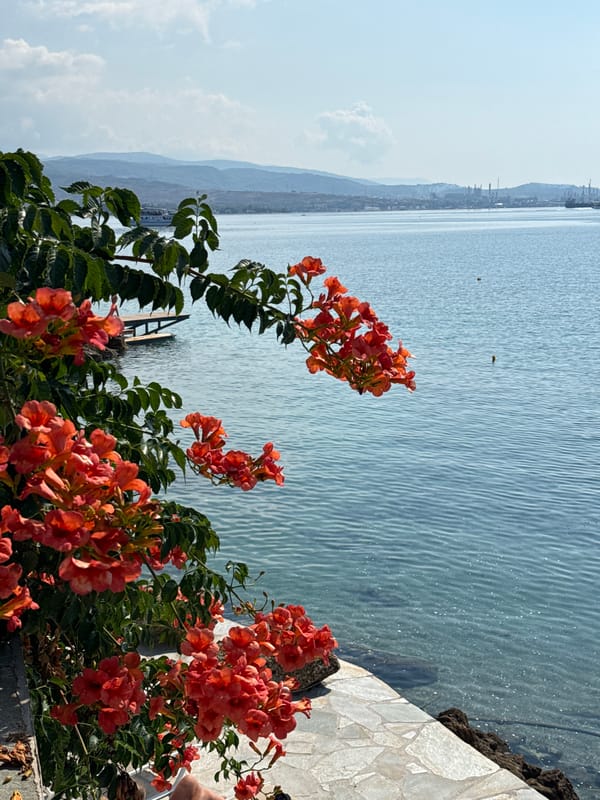 Lazy seaside morning in Loutraki, Greece