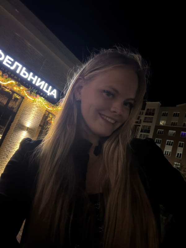 Nighttime moments outside a building in Pervomaysky, Russia